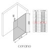 493309 cerano sprchova zastena walk in onyx top round l p 8 mm kulata vzpera chrom transparentni sklo 100x200 cm
