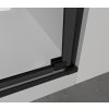 CERANO - Sprchové otočné dvere Porte L/P - 8 mm - čierna matná, transparentné sklo - 80x195 cm