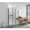CERANO - Sprchové otočné dvere Porte L/P - 8 mm - čierna matná, transparentné sklo - 80x195 cm