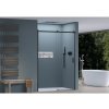 429730 1 cerano sprchove posuvne dvere santoro l p 6 mm cerna matna transparentni sklo 100x195 cm