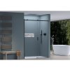 429733 2 cerano sprchove posuvne dvere santoro l p 6 mm cerna matna transparentni sklo 110x195 cm