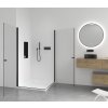 CERANO - Sprchovací kút Antelo Duo Ľ/P - 6 mm - čierna matná, transparentné sklo - 110x70x190 cm - otočný