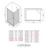 CERANO - Sprchovací kút Antelo L/P - 6 mm - čierna matná, transparentné sklo - 110x50x190 cm - otočný