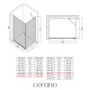 CERANO - Sprchovací kút Antelo L/P - 6 mm - čierna matná, transparentné sklo - 120x80x190 cm - otočný