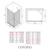 CERANO - Sprchovací kút Antelo L/P - 6 mm - čierna matná, transparentné sklo - 70x80x190 cm - otočný
