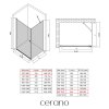 CERANO - Sprchovací kút Antelo L/P - 6 mm - čierna matná, transparentné sklo - 70x90x190 cm - otočný