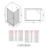 CERANO - Sprchovací kút Antelo L/P - 6 mm - chróm, transparentné sklo - 70x30x190 cm - otočný
