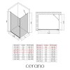 CERANO - Sprchovací kút Antelo L/P - 6 mm - chróm, transparentné sklo - 80x30x190 cm - otočný