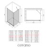 CERANO - Sprchovací kút Antelo L/P - 6 mm - chróm, transparentné sklo - 90x50x190 cm - otočný