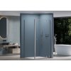 CERANO - Sprchovací kút Ferri Ľ/P - 6 mm - chróm, transparentné sklo - 80x100x195 cm - pivotový