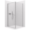 CERANO - Sprchovací kút Ferri Ľ/P - 6 mm - chróm, transparentné sklo - 80x80x195 cm - pivotový