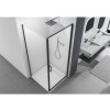 CERANO - Sprchovací kút Porte Ľ/P - 8 mm - čierna matná, transparentné sklo - 100x100x195 cm - otočný