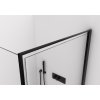 CERANO - Sprchovací kút Porte Ľ/P - 8 mm - čierna matná, transparentné sklo - 90x90x195 cm - otočný