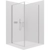 CERANO - Sprchovací kút Porte Ľ/P - 8 mm - chróm, transparentné sklo - 80x100x195 cm - otočný