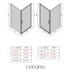 CERANO - Sprchovací kút Porte Ľ/P - 8 mm - chróm, transparentné sklo - 90x70x195 cm - otočný