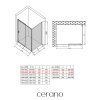 CERANO - Sprchovací kút Varone POINT Ľ/P - 6 mm - čierna matná, transparentné sklo - 100x80x195 cm - posuvný