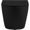 CERANO - WC závesné Cesso, Vortex Rimless + UF sedátko - čierna matná - 49x36 cm