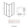 NIORO - Sprchovací kút Fabrizio L/P - 5 mm - chróm, transparentné sklo - 80x80x190 cm - posuvný