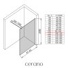 485704 cerano sprchova zastena walk in onyx cube l p 8 mm hranata vzpera bila matna mlecne sklo 110x200 cm