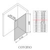 485764 cerano sprchova zastena walk in onyx cube l p 8 mm hranata vzpera chrom mlecne sklo 80x200 cm