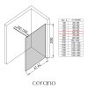 485800 cerano sprchova zastena walk in onyx cube l p 8 mm hranata vzpera zlata kartacovana mlecne sklo 70x200 cm