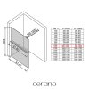 486121 cerano sprchova zastena walk in onyx cube l p 8 mm policka drzak na rucniky hranata vzpera chrom mlecne sklo 100x200 cm