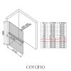 486163 cerano sprchova zastena walk in onyx cube l p 8 mm policka drzak na rucniky hranata vzpera chrom ryhovane sklo 120x200 cm