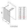 493567 cerano sprchova zastena walk in onyx duo l p 8 mm hranata vzpera bila matna grafitove sklo 140x200 cm