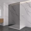 CERANO - Sprchová zástena Walk-in Onyx Duo Ľ/P - 8 mm - hranatá vzpera - biela matná, grafitové sklo - 90x200 cm