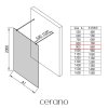 493546 cerano sprchova zastena walk in onyx duo l p 8 mm hranata vzpera bila matna grafitove sklo 90x200 cm