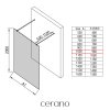 493753 cerano sprchova zastena walk in onyx duo l p 8 mm hranata vzpera bila matna mlecne sklo 100x200 cm