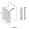 494299 cerano sprchova zastena walk in onyx duo l p 8 mm hranata vzpera cerna matna transparentni sklo 160x200 cm