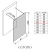 494587 cerano sprchova zastena walk in onyx duo l p 8 mm kulata vzpera bila matna grafitove sklo 100x200 cm
