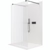 494941 cerano sprchova zastena walk in onyx duo l p 8 mm kulata vzpera cerna matna ryhovane sklo 100x200 cm