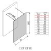 494599 cerano sprchova zastena walk in onyx duo l p 8 mm kulata vzpera zlata kartacovana transparentni sklo 60x200 cm