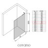 489304 cerano sprchova zastena walk in onyx l leva vzpera 8 mm cerna matna industrialni sklo 100x200 cm