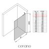 487594 cerano sprchova zastena walk in onyx l leva vzpera 8 mm cerna matna mlecne sklo 50x200 cm