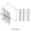 487813 cerano sprchova zastena walk in onyx l leva vzpera 8 mm policka drzak na rucniky cerna matna ryhovane sklo 60x200 cm