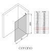 488194 cerano sprchova zastena walk in onyx l prava vzpera 8 mm cerna matna ryhovane sklo 130x200 cm