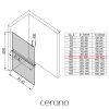 540175 cerano sprchova zastena walk in onyx top cube l p 8 mm hranata vzpera policka drzak na rucniky cerna matna mlecne sklo 100x200 cm