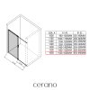 CERANO - Sprchovací kút Santoro Ľ/P - 8 mm - chróm, transparentné sklo - 160x100x195 cm - posuvný