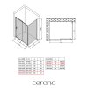 CERANO - Sprchovací kút Varone LINE Ľ/P - 6 mm - chróm, transparentné sklo - 140x80x195 cm - posuvný