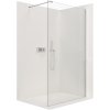 CERANO - Sprchová zástena Walk-in Onyx Cube Ľ/P - 8 mm - hranatá vzpera - chróm, transparentné sklo - 140x200 cm - ROZBALENÉ