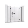 543862 cerano sprchove 2 kridlove dvere marino l p 6 mm cerna matna transparentni sklo 100x90 cm