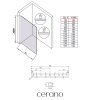 CERANO - Sprchová zástena Walk-in Crystal Ľ/P - 8 mm - bezvzperový systém - chróm, transparentné sklo - 50x200 cm
