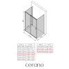 CERANO - Trostenný sprchovací kút Varone LINE UL/P - 6 mm - chróm, transparentné sklo - 130x90x195 cm - posuvný