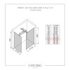 637486 3 cerano sprchova zastena walk in onyx t l p 10 mm hranata vzpera cerna matna grafitove sklo 130x100 cm