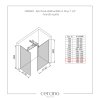 637654 3 cerano sprchova zastena walk in onyx t l p 10 mm hranata vzpera cerna matna transparentni sklo 150x130 cm