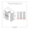 639742 4 cerano sprchova zastena walk in onyx t l p 10 mm hranata vzpera policka drzak na rucniky cerna matna transparentni sklo 150x140 cm
