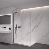 642268 1 cerano sprchova zastena walk in onyx l leva vzpera 10 mm cerna matna transparentni sklo 160x200 cm